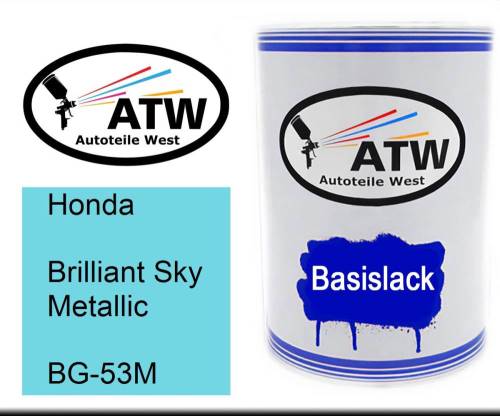 Honda, Brilliant Sky Metallic, BG-53M: 500ml Lackdose, von ATW Autoteile West.